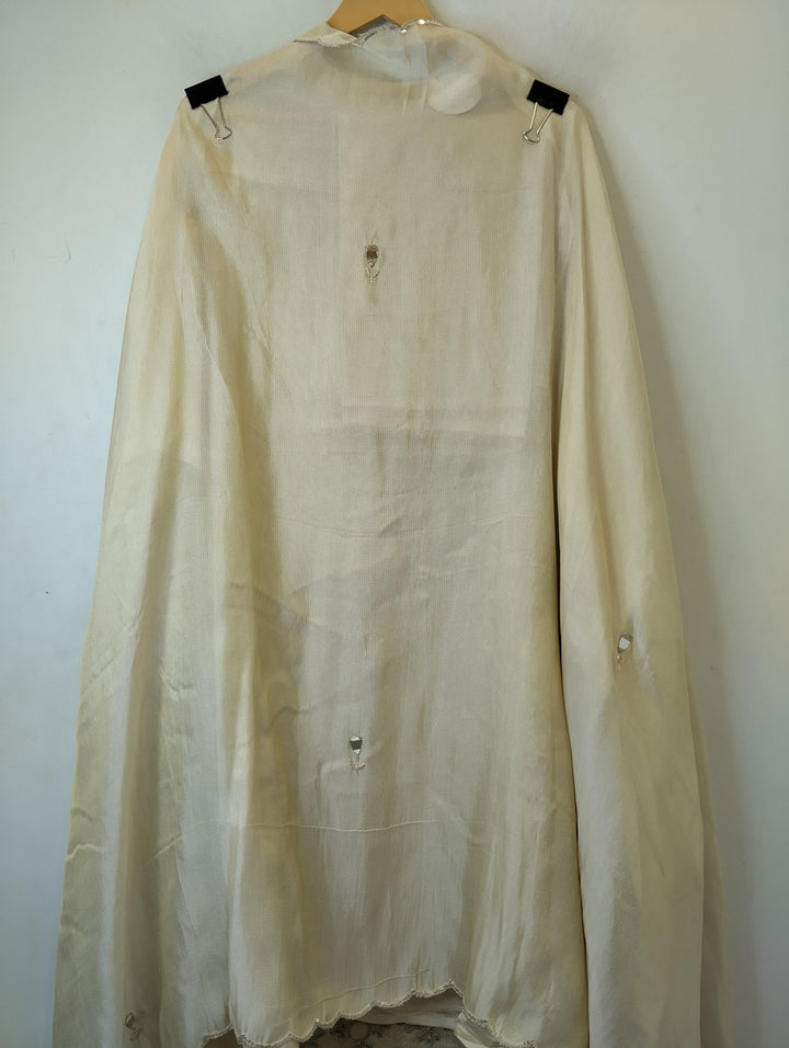 Burberry Tissue Unstitched Suit Set with Mirror &amp; Cutdana Work
