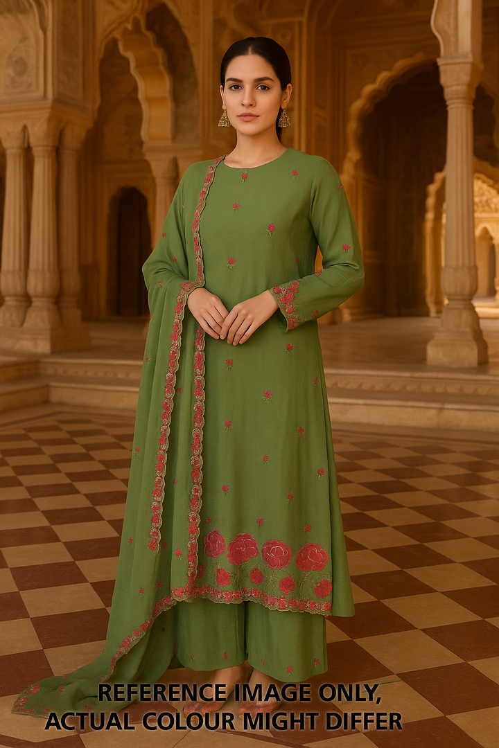 Nayra – Embroidered Mul Cotton Suit