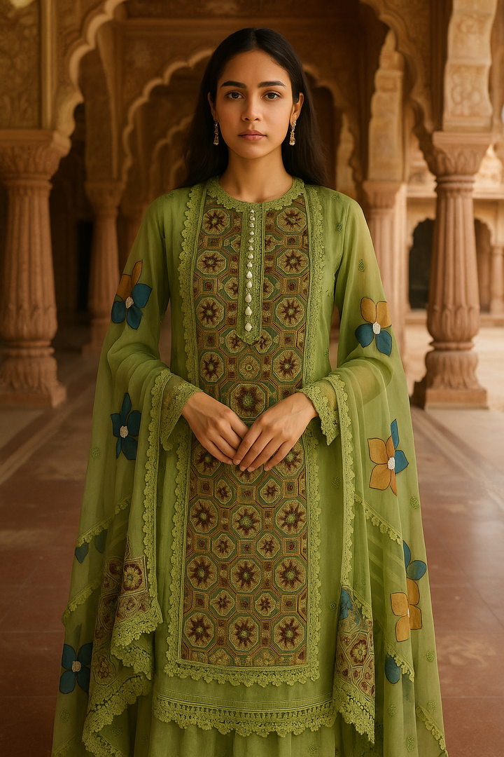 Ruhani – Crochet &amp; Organza Fusion Suit