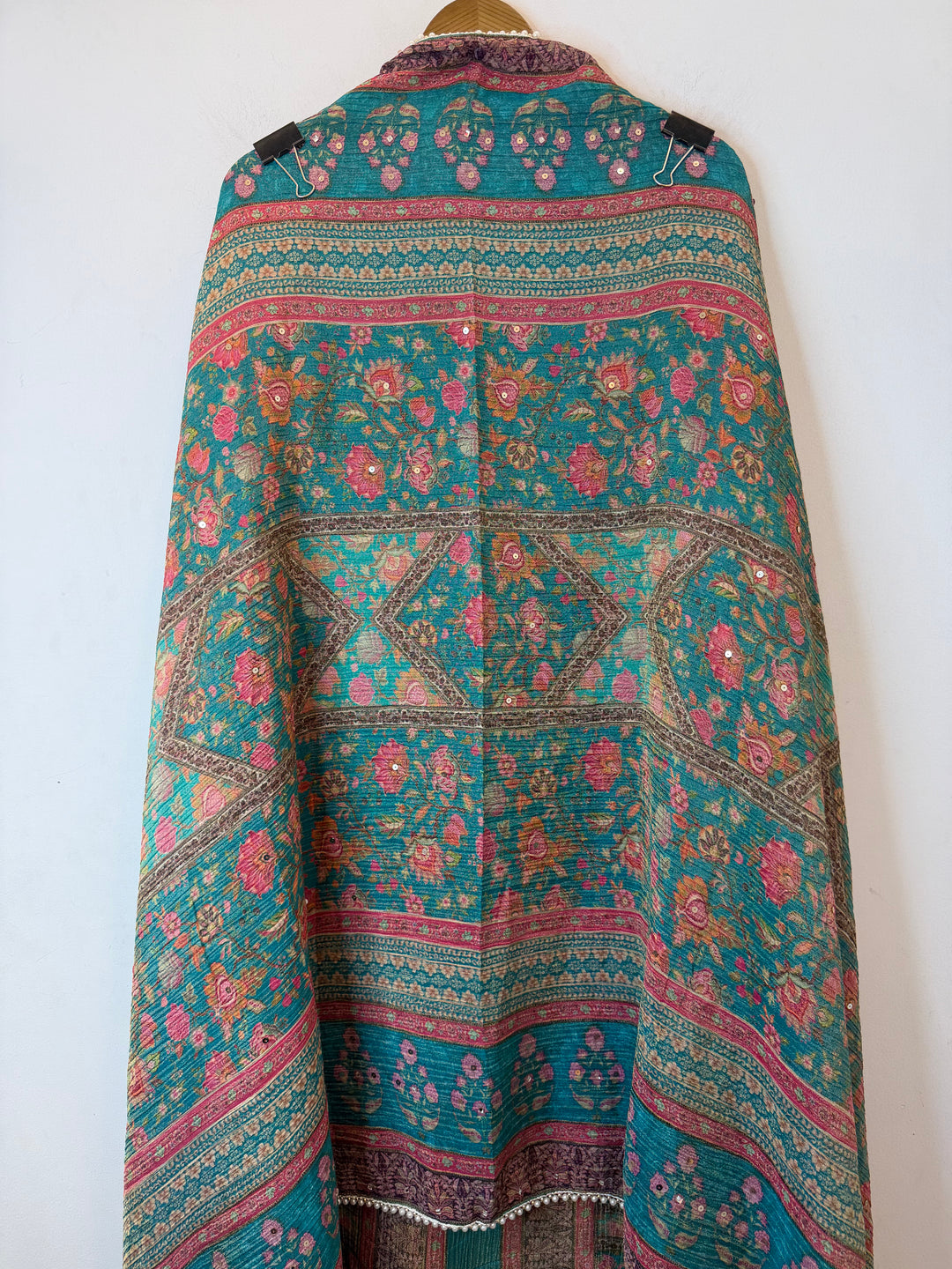 Zerina – Rama Green Crushed Tissue Mirror &amp; Dabka Suit