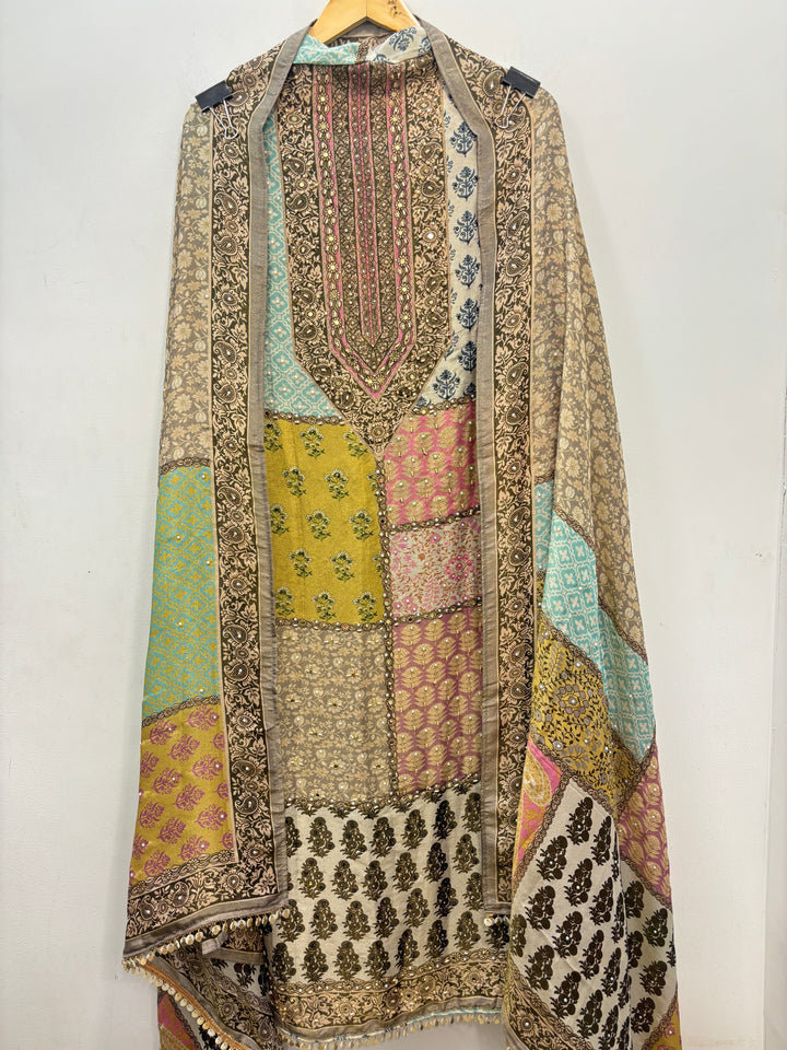 Noor-E-Nazaara – Printed Tissue Shimmer Suit