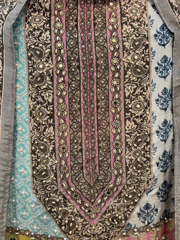 Noor-E-Nazaara – Printed Tissue Shimmer Suit