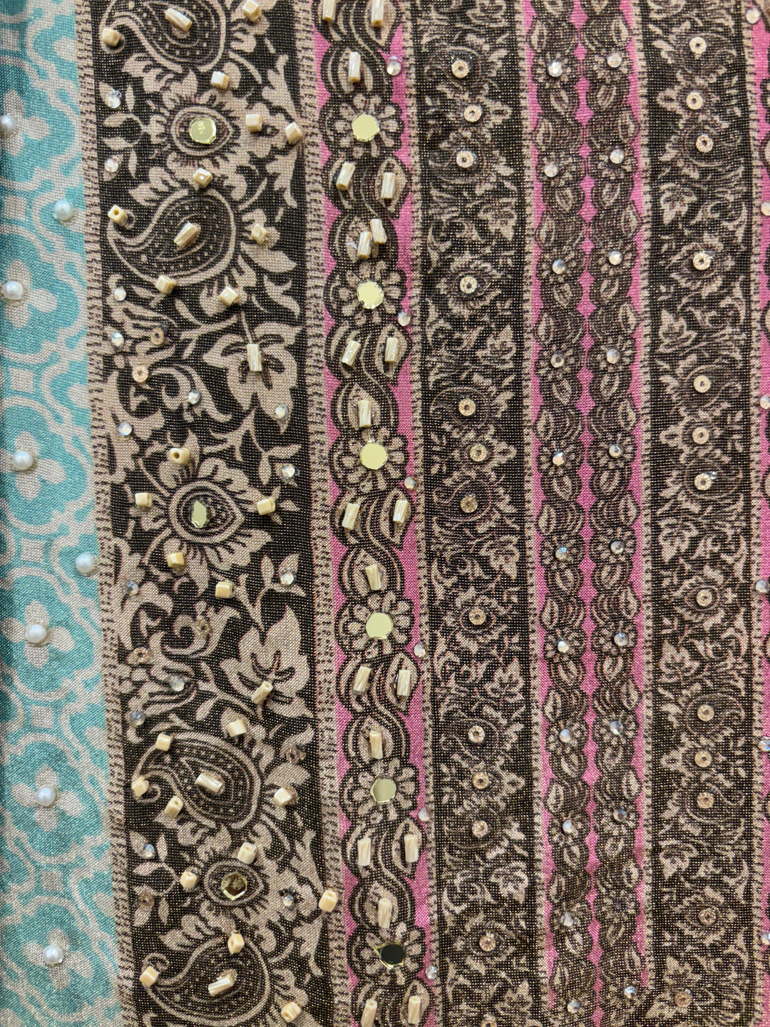 Noor-E-Nazaara – Printed Tissue Shimmer Suit