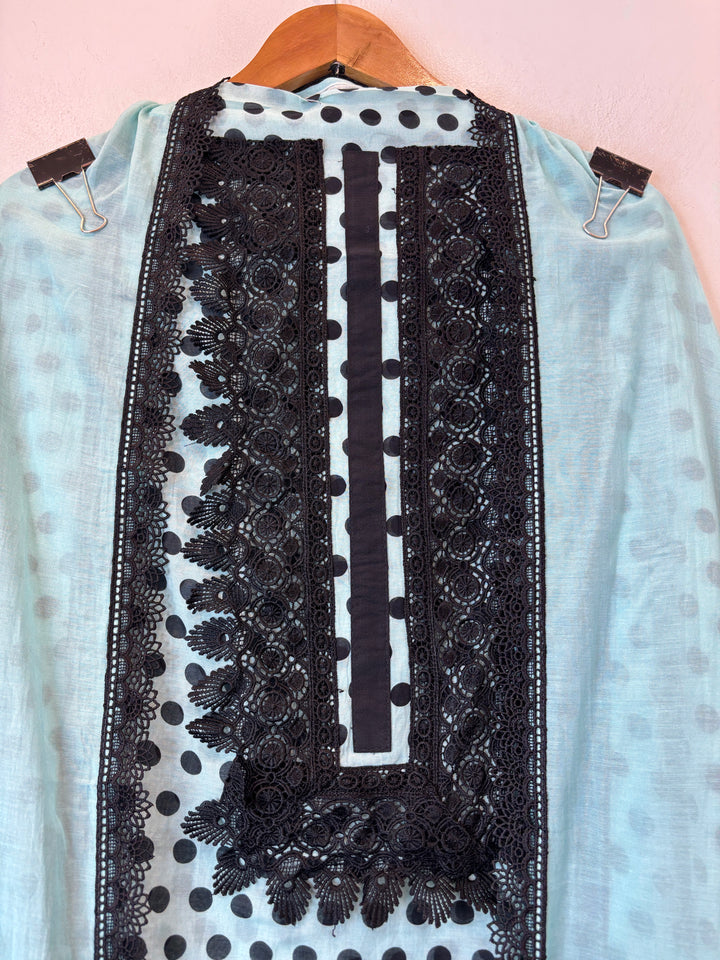 Zivara – Blue Mul Cotton Printed Unstitched Suit