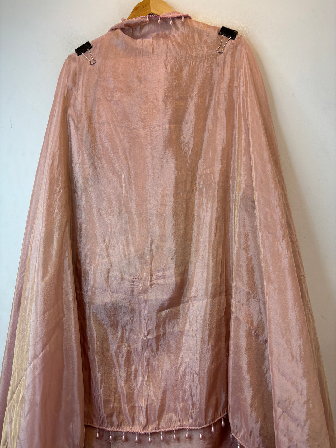 Zivara – Peach Tissue Embellished Unstitched Suit