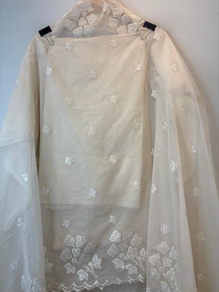 Chanderi Embroidered Appliqué Unstitched Suit DBPX01