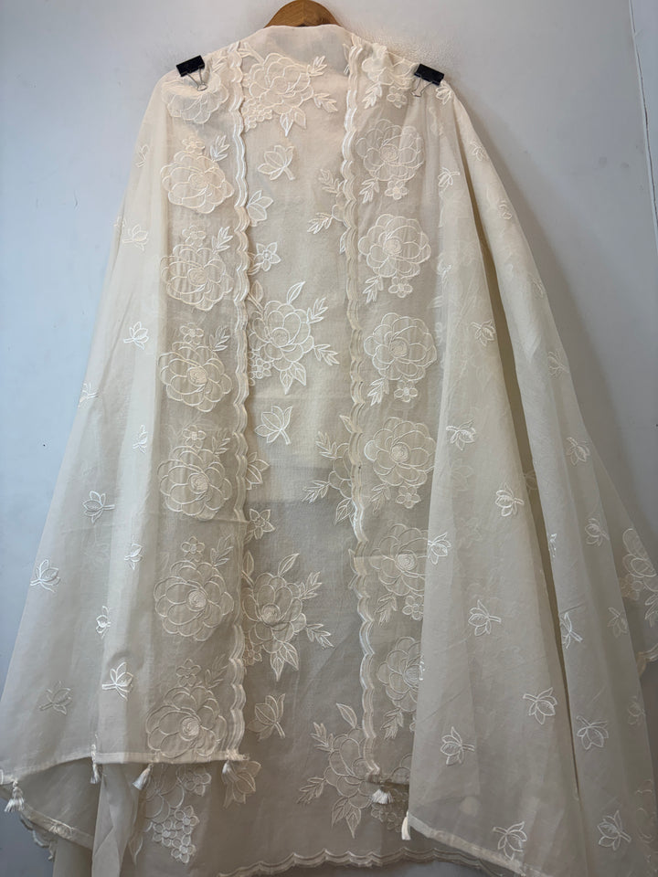 Chanderi Embroidered Appliqué Unstitched Suit DBPX02