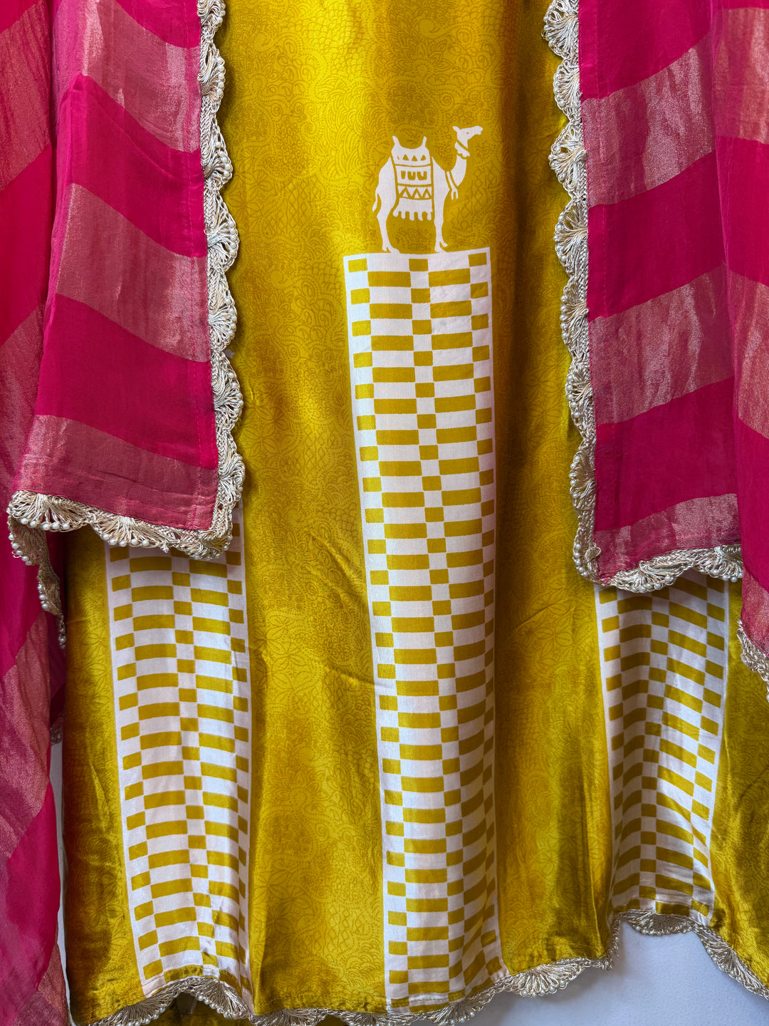 Ruveena – Ghazi Silk Mirror Handwork Suit