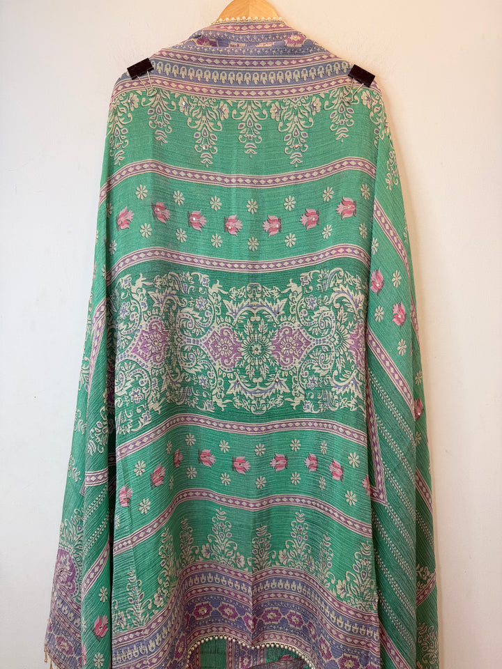 Zarielle – Crushed Tissue Kundan Mirror Suit