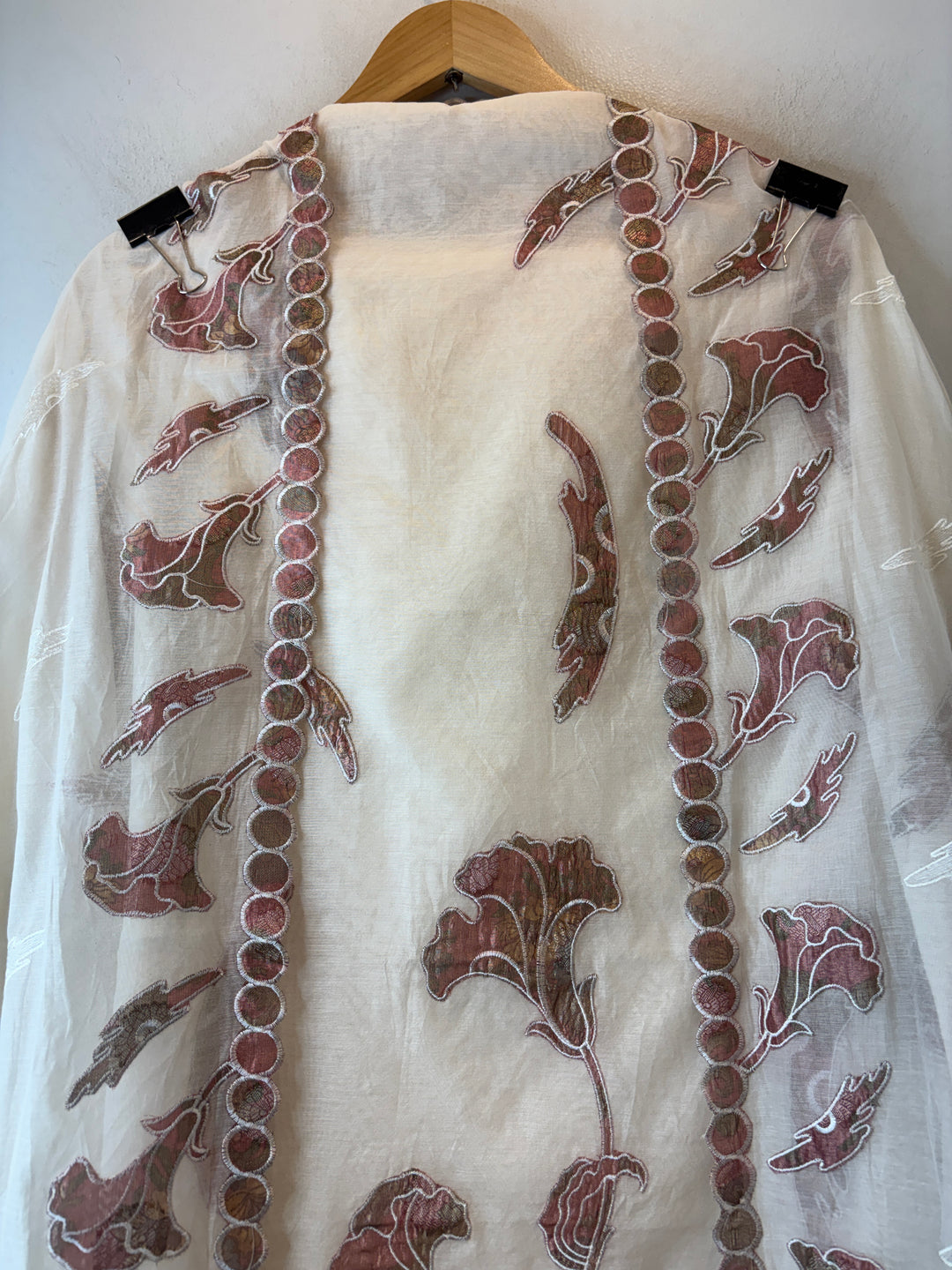 Mul Chanderi Embroidered Tissue Appliqué Unstitched Suit DBPR6