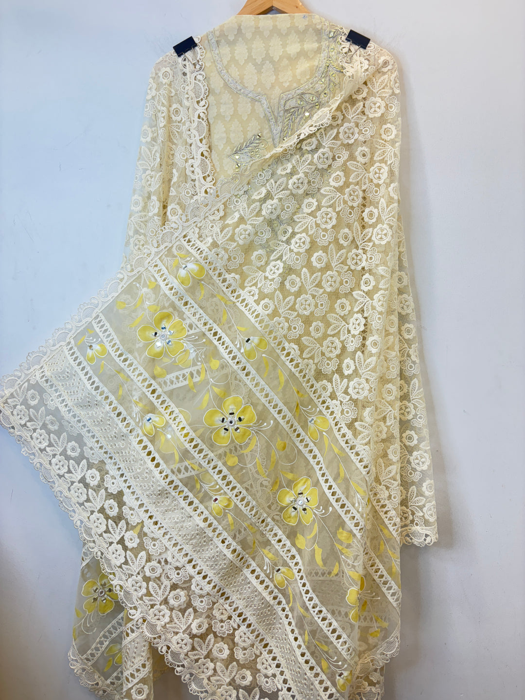 Noor-E-Haya – Mul Cotton Suit with Mirror Work