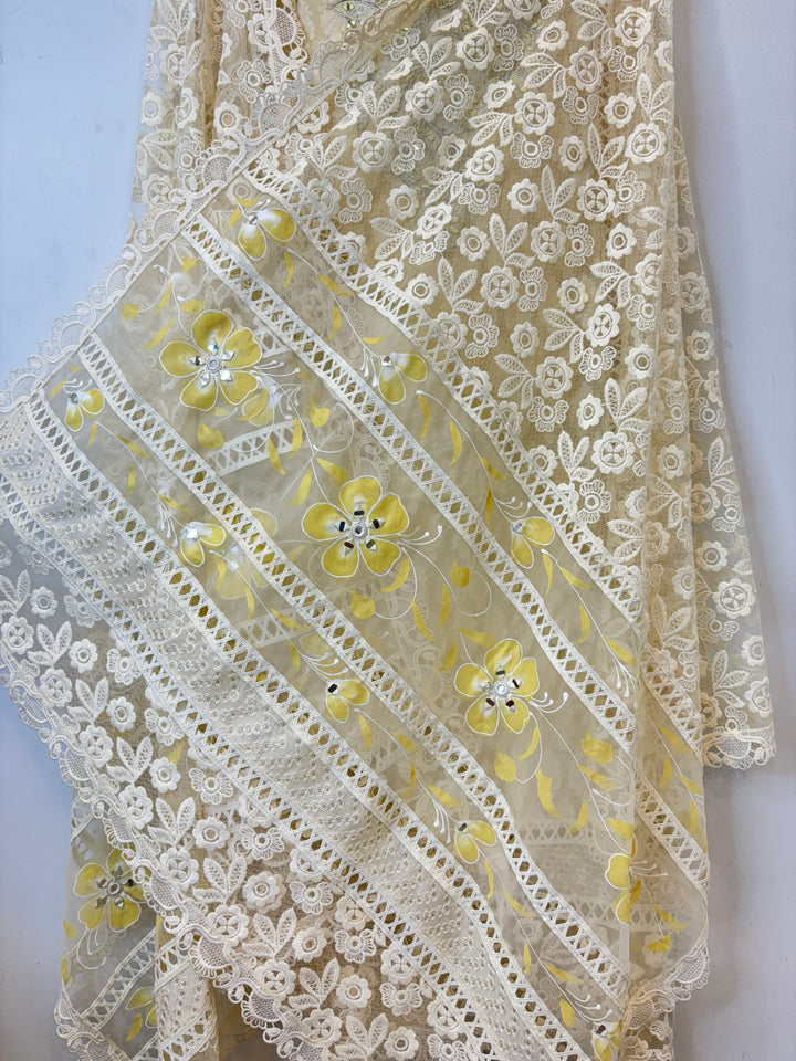 Noor-E-Haya – Mul Cotton Suit with Mirror Work