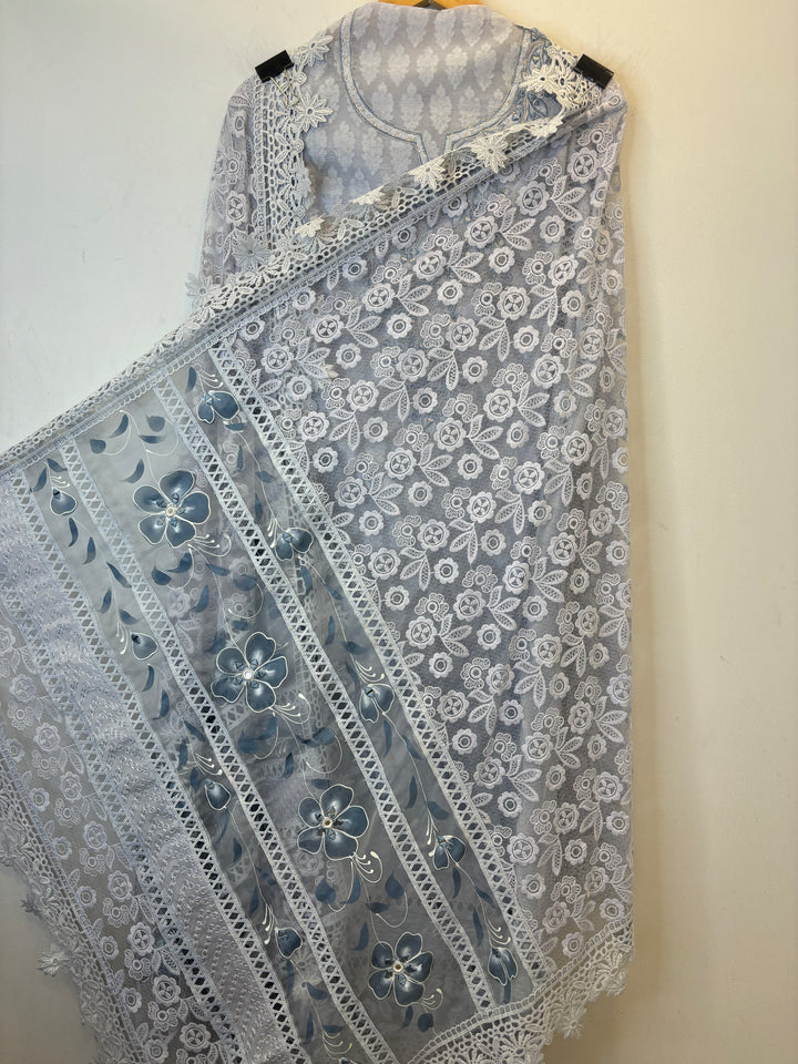 Noor-E-Haya – Mul Cotton Suit with Mirror Work
