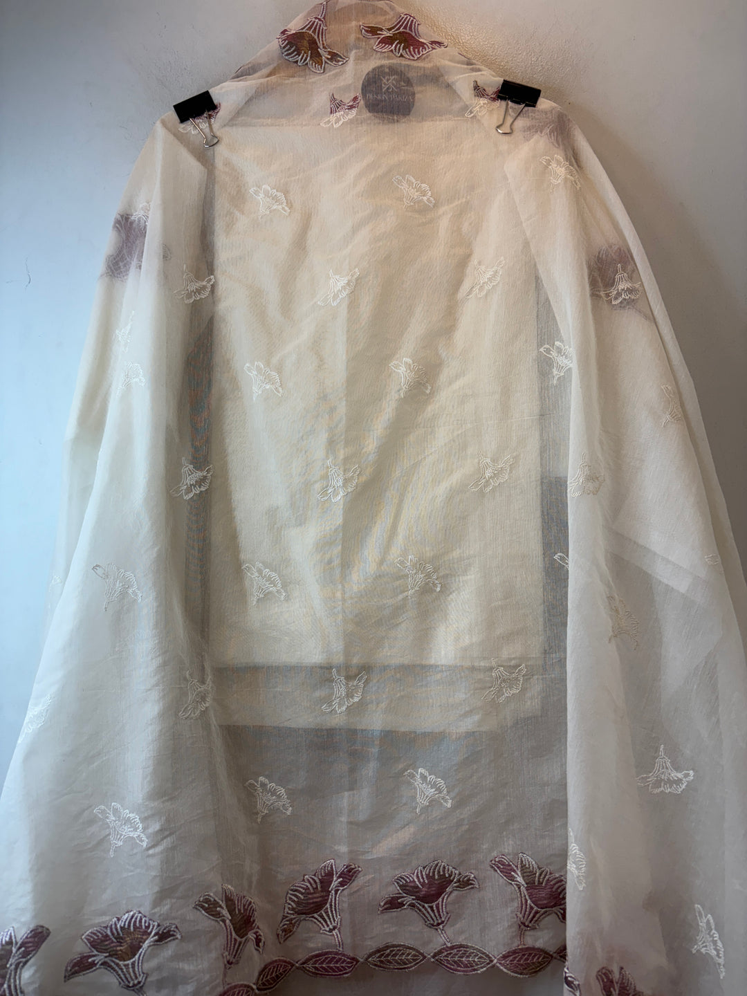 Mul Chanderi Embroidered Tissue Appliqué Unstitched Suit DBPR5