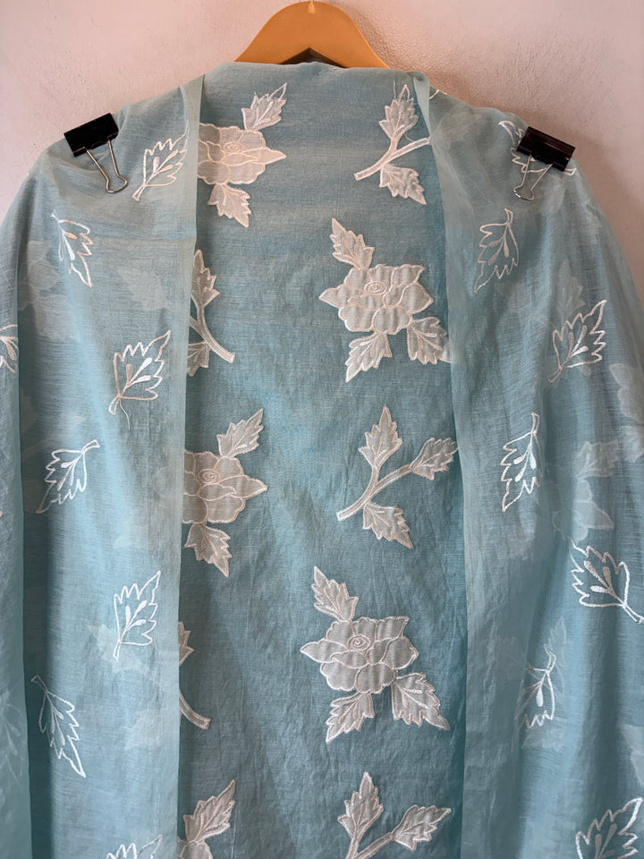Chanderi Embroidered Appliqué Unstitched Suit DBPG02
