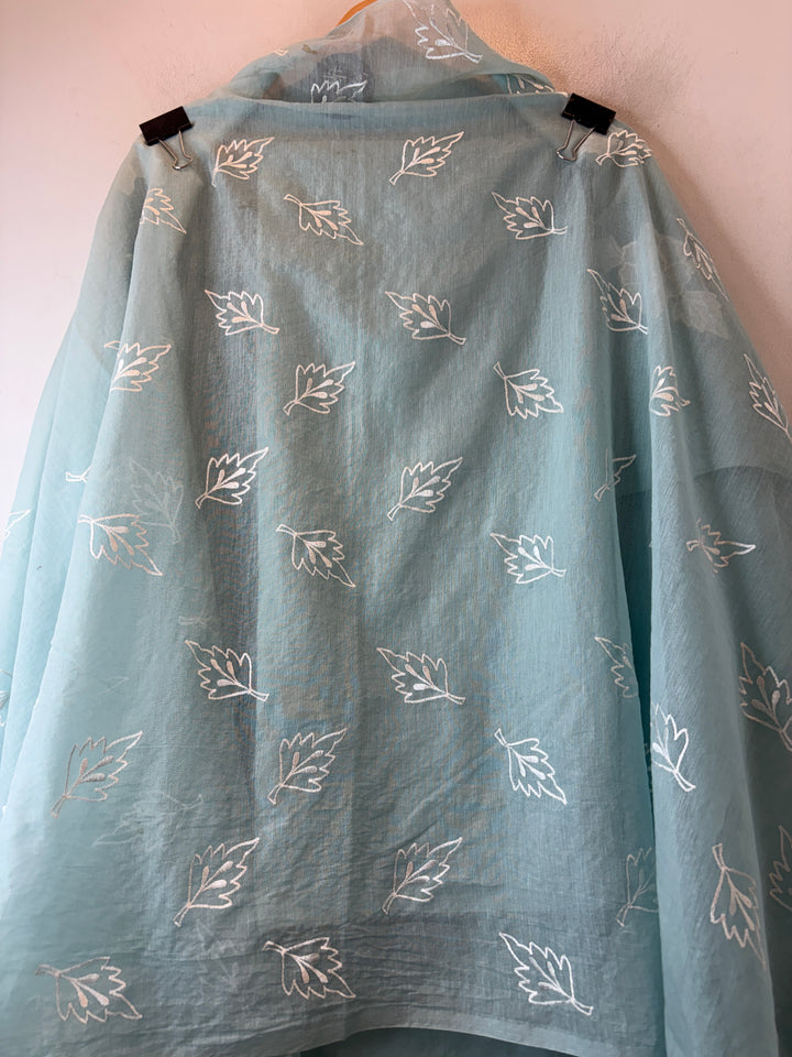 Chanderi Embroidered Appliqué Unstitched Suit DBPG02