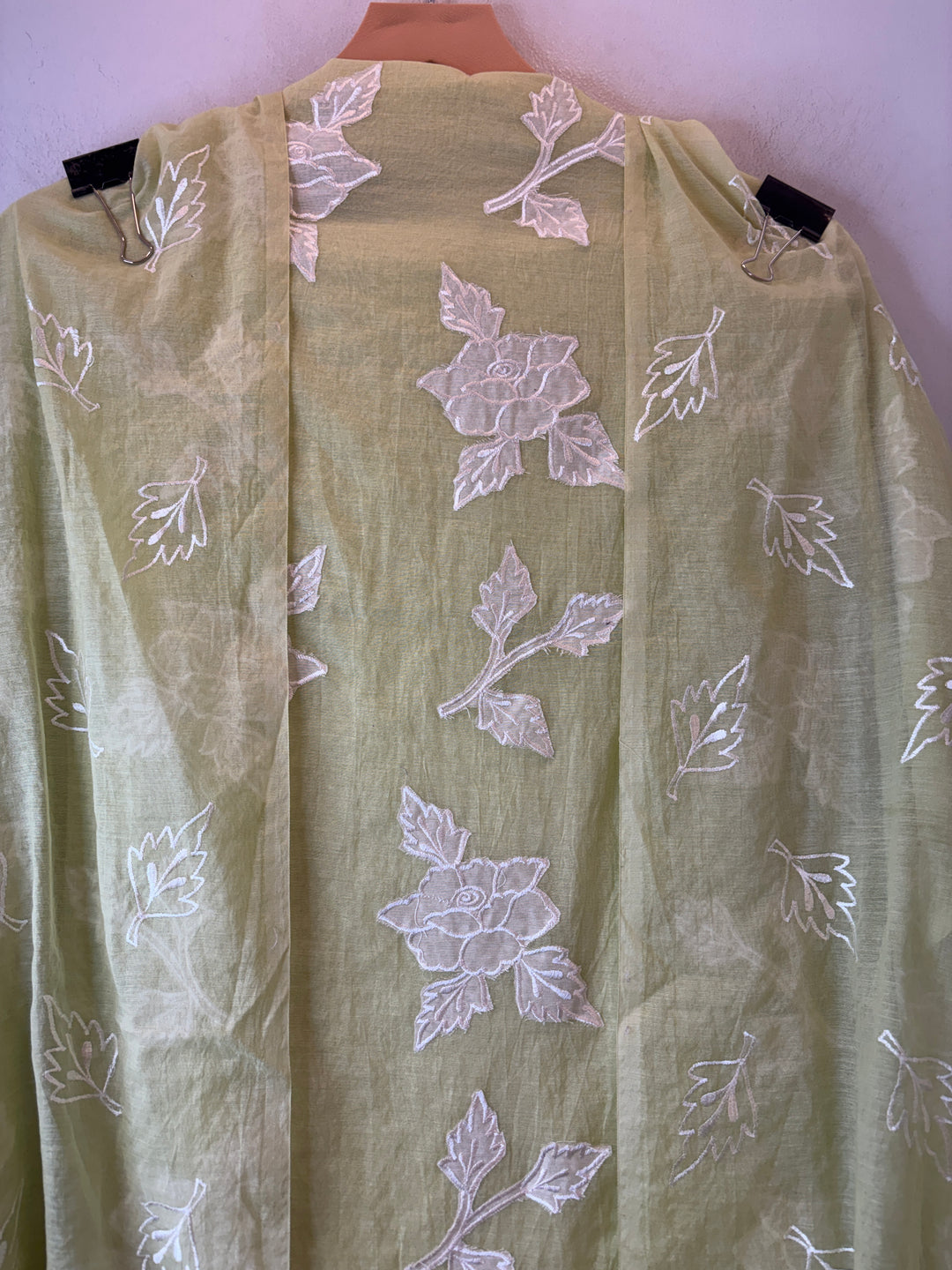 Chanderi Embroidered Appliqué Unstitched Suit DBPG05