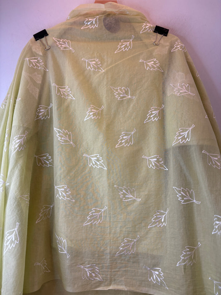 Chanderi Embroidered Appliqué Unstitched Suit DBPG05