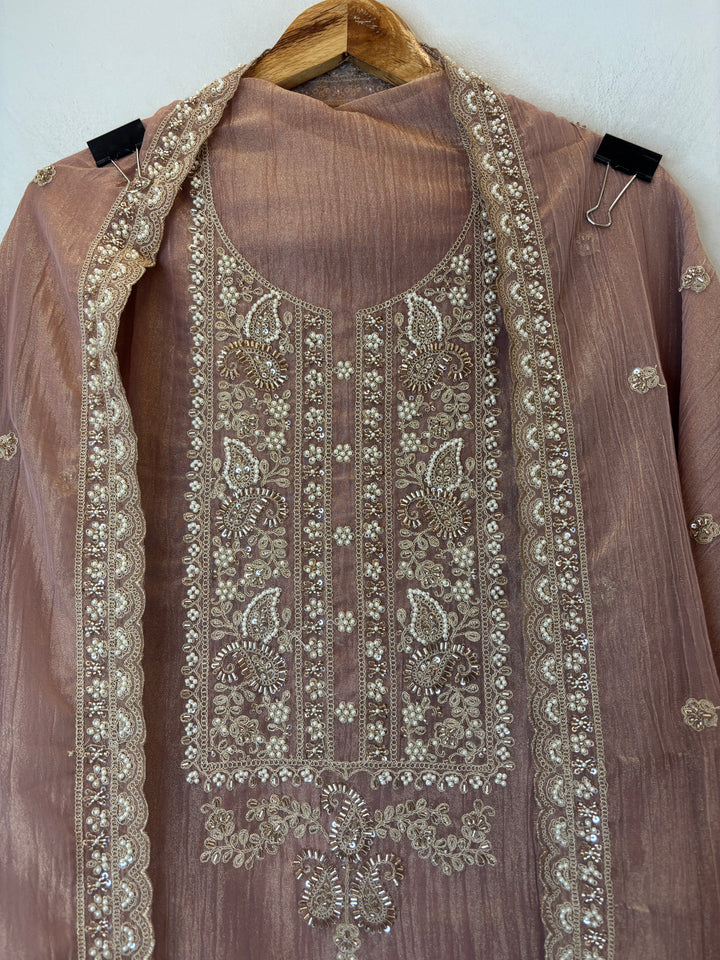 Crush Tissue Embellished Unstitched Suit DBPT02