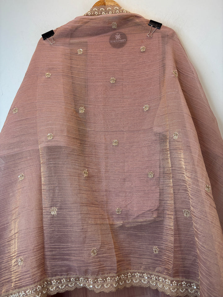 Crush Tissue Embellished Unstitched Suit DBPT02