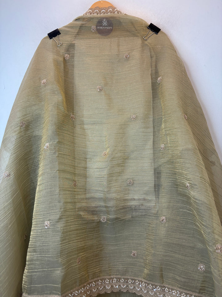 Crush Tissue Embellished Unstitched Suit DBPT04