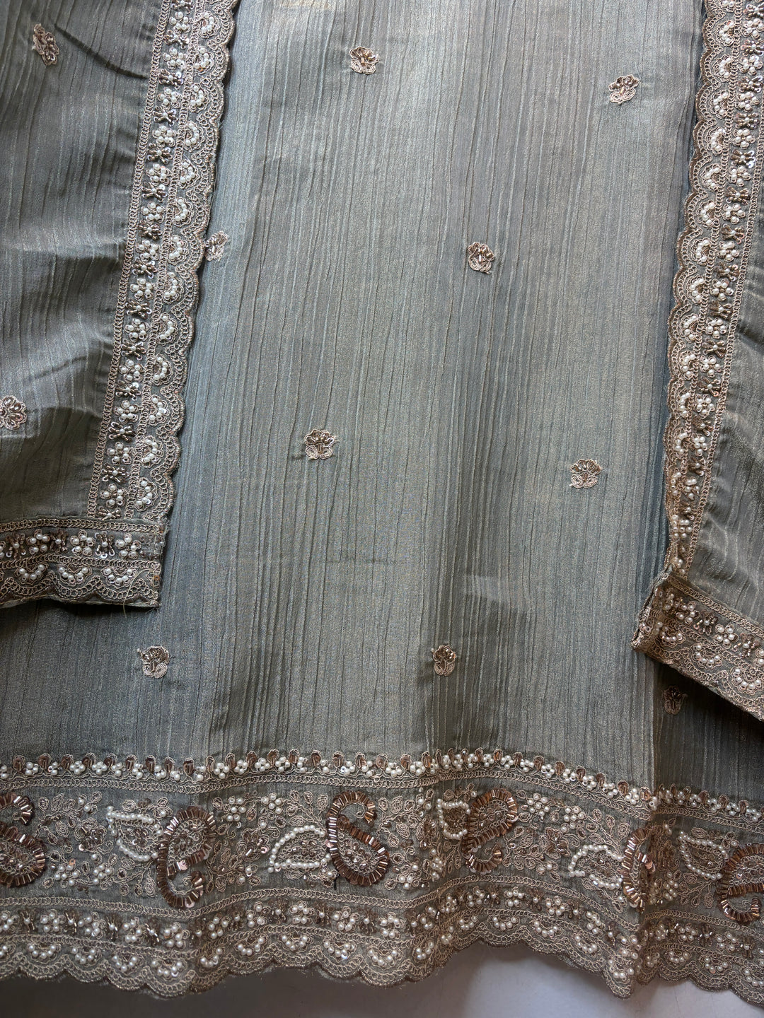 Crush Tissue Embellished Unstitched Suit DBPT03