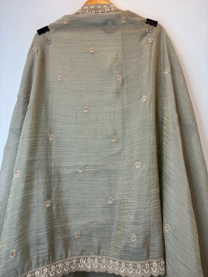 Crush Tissue Embellished Unstitched Suit DBPT03