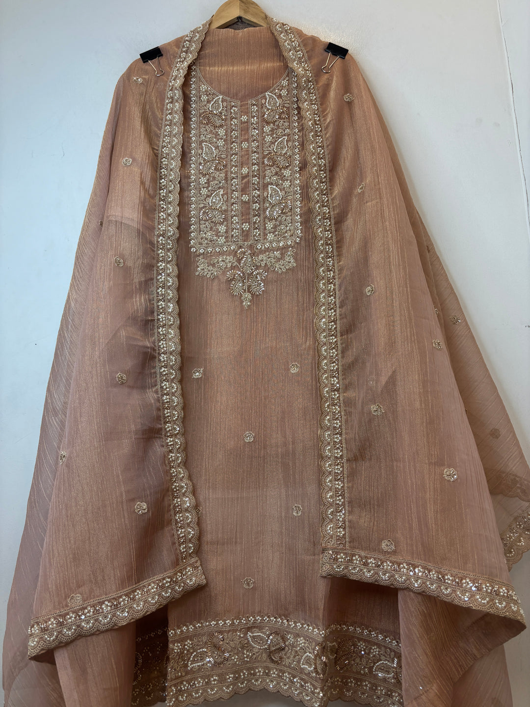 Crush Tissue Embellished Unstitched Suit DBPT01
