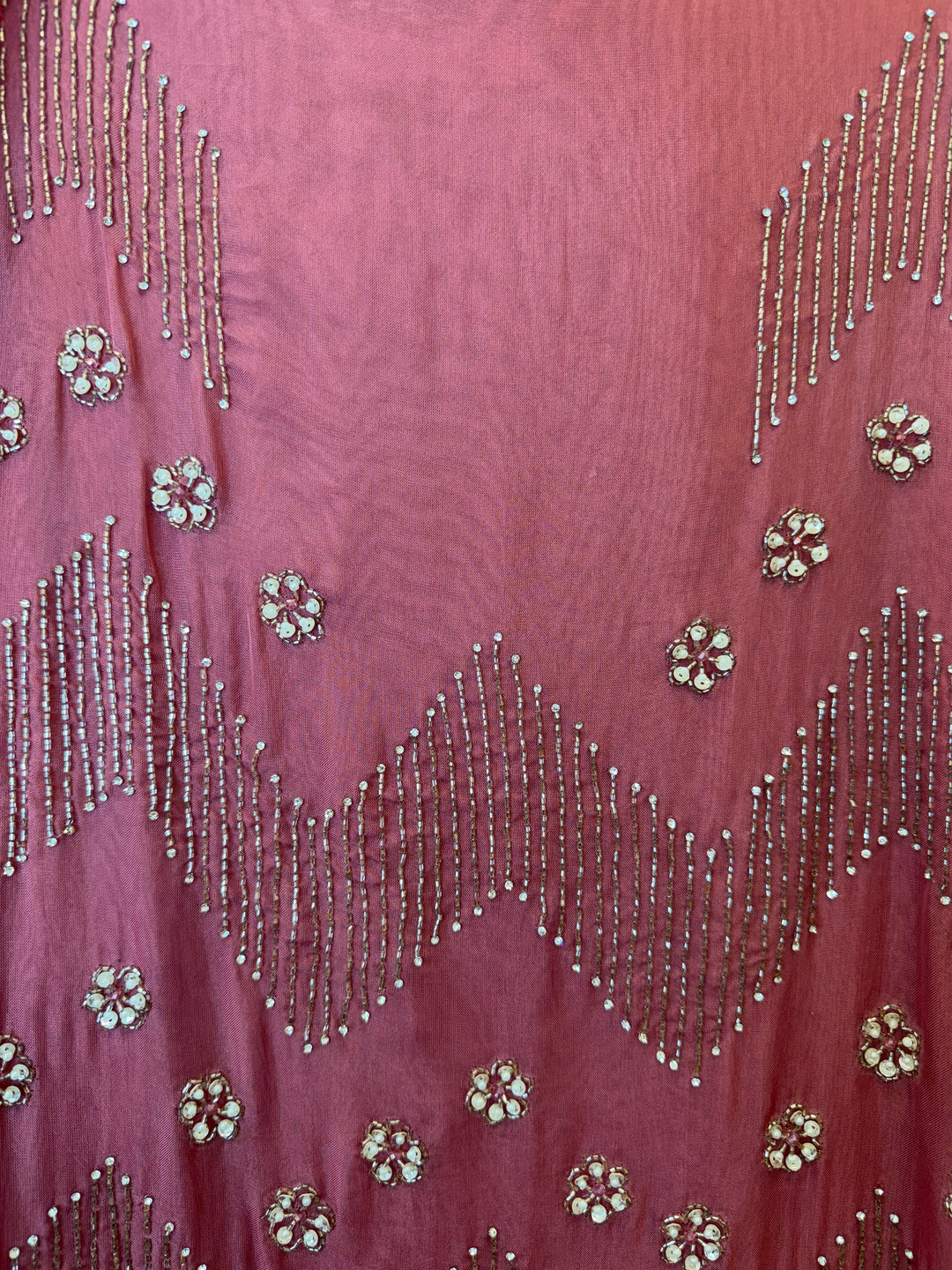 Zarvielle – Pink Tissue Burberry Pearl Handwork Suit