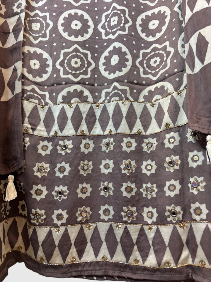 Aariz – Coffee Brown Modal Ajrakh Handblock Suit