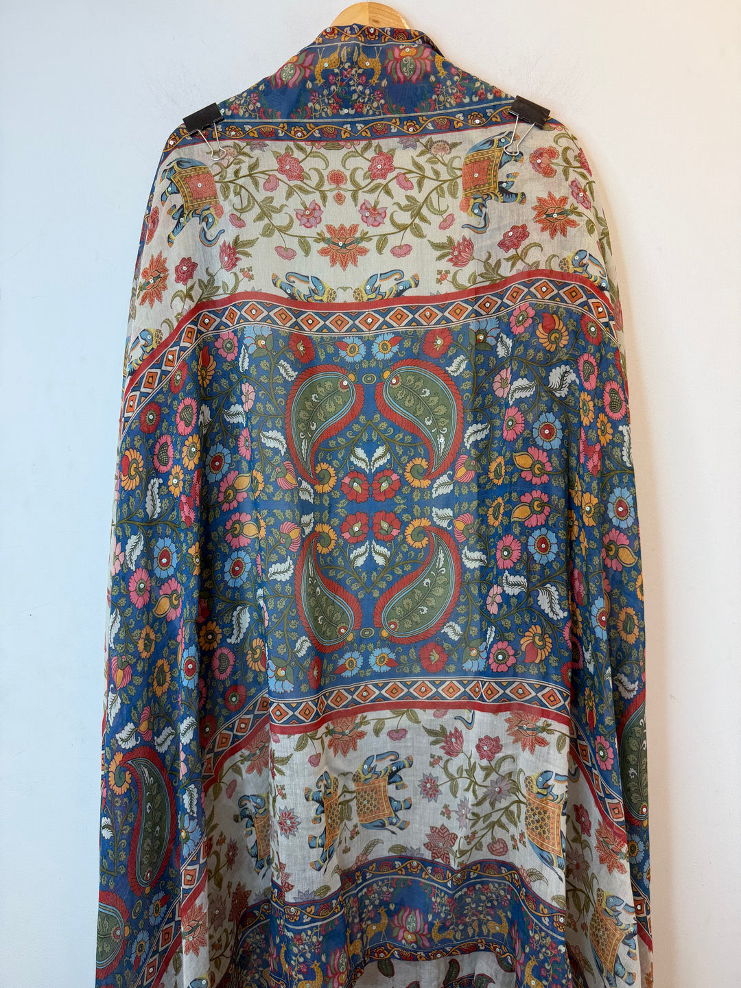 Mirella – Blue Mul Cotton Printed Sequin Suit
