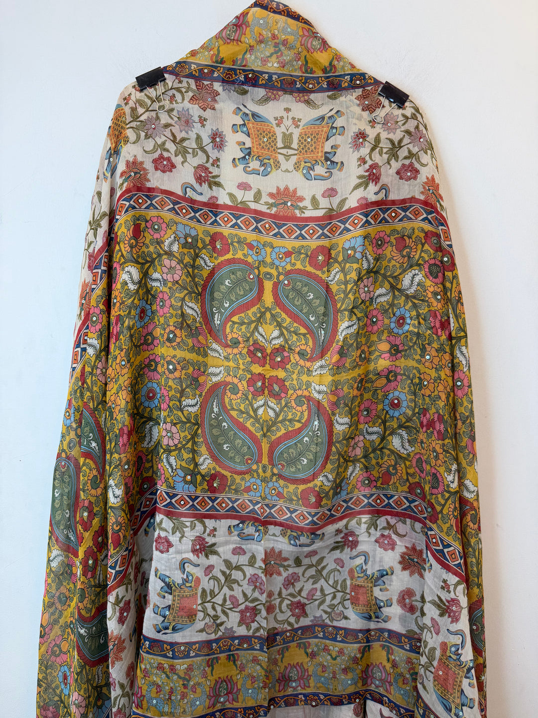 Mirella – Green Mul Cotton Printed Sequin Suit