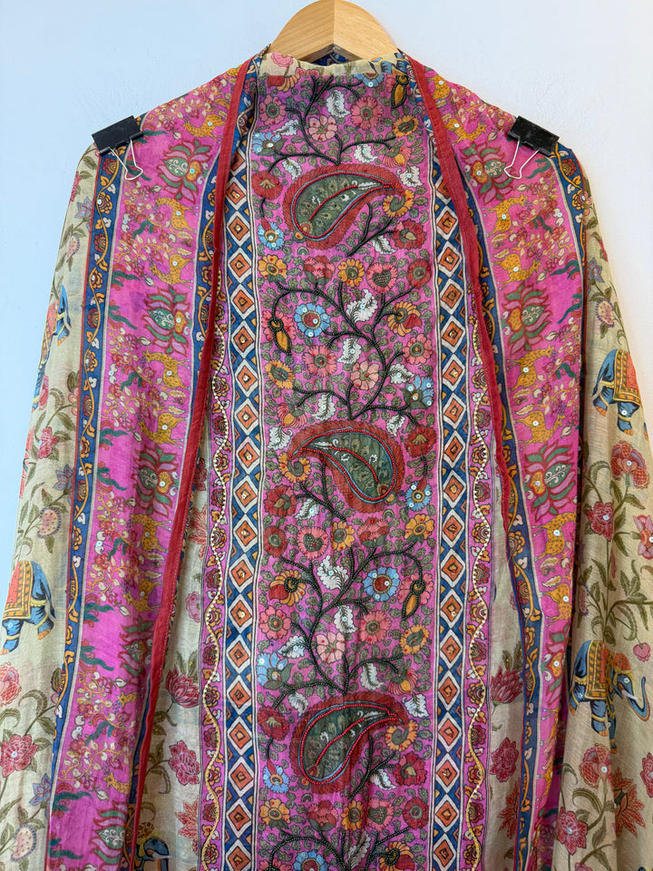 Mirella – Pink Mul Cotton Printed Sequin Suit