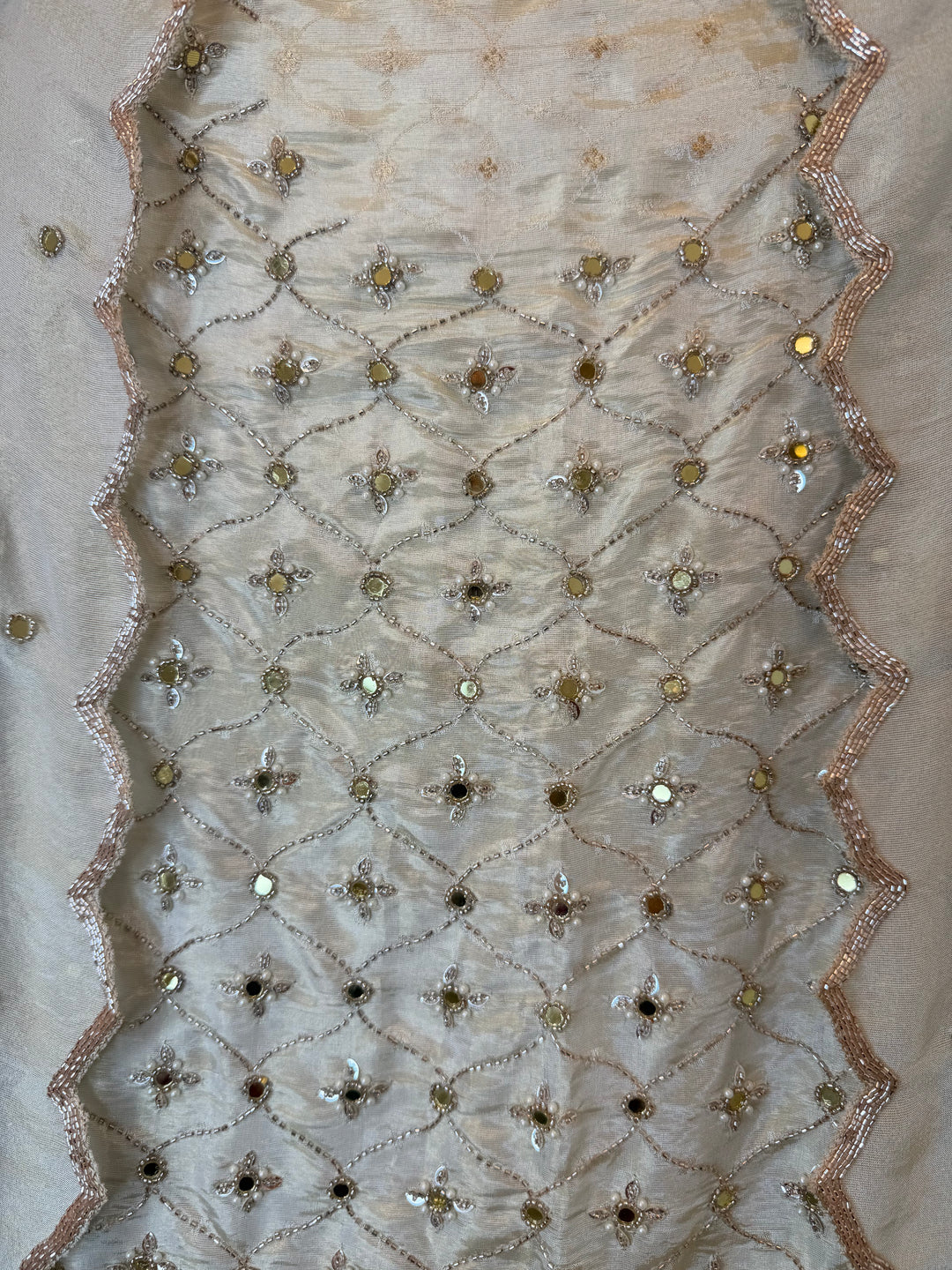 Zivasha – Tissue Shimmer Mirror Handwork Suit