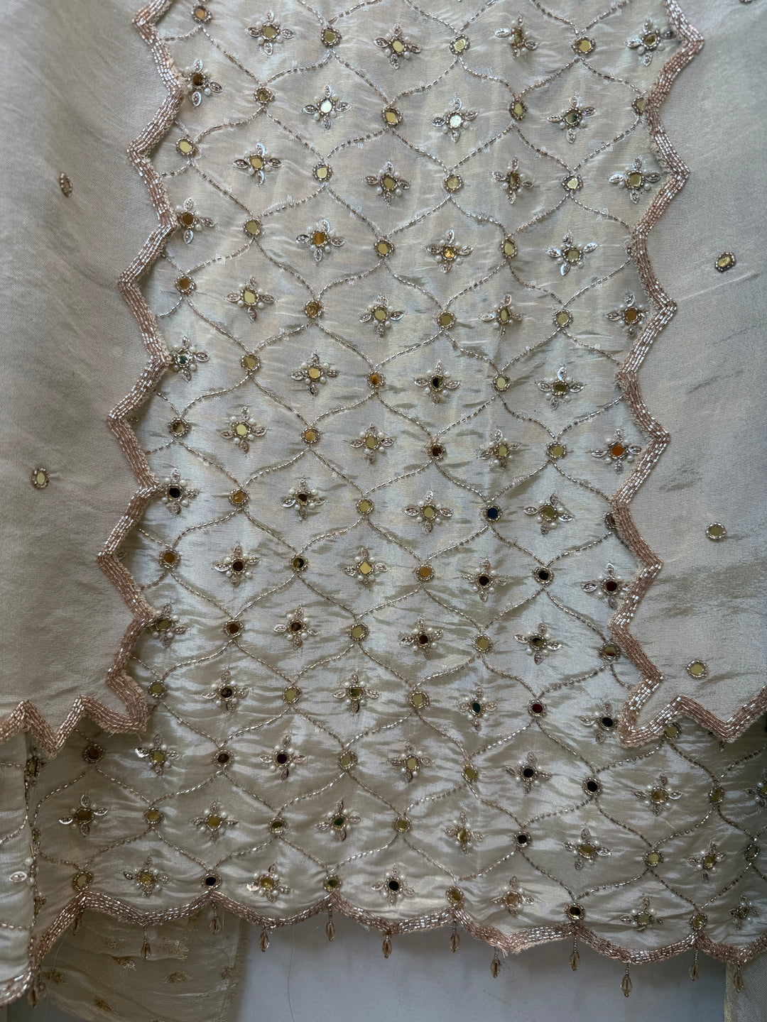 Zivasha – Tissue Shimmer Mirror Handwork Suit