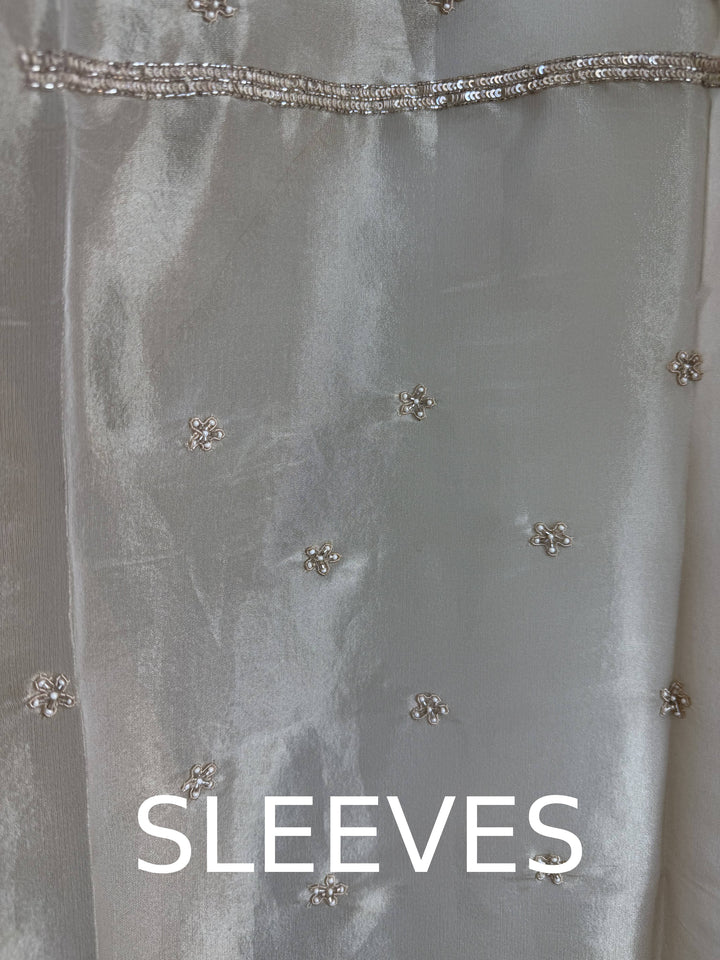 Zareena – Tissue Dabka Pearl Handwork Suit