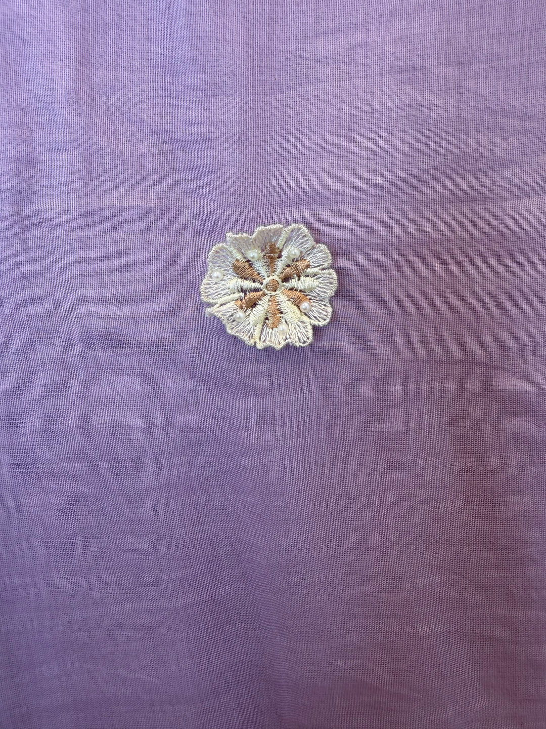 Florisse – Purple Mul Cotton 3D Pearl Suit