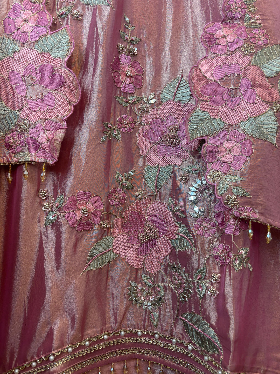 Zohra – Tissue Embroidered Handwork Suit DK3