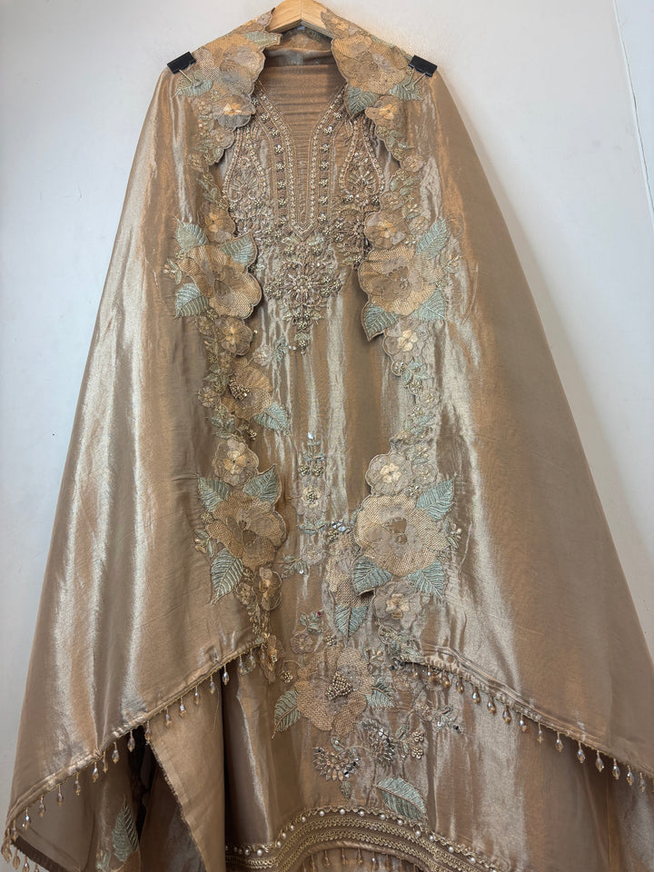 Zohra – Tissue Embroidered Handwork Suit DK1