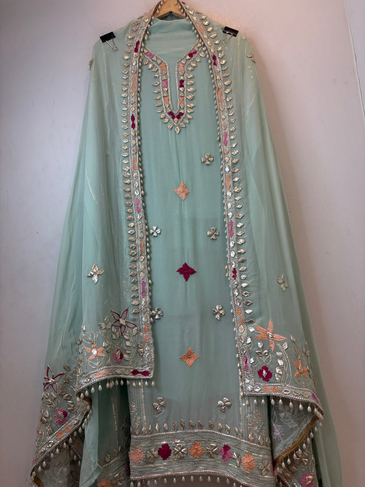 Afsana – Georgette Zari Gotta Embellished Suit DBPCX03