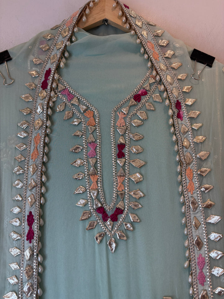 Afsana – Georgette Zari Gotta Embellished Suit DBPCX03