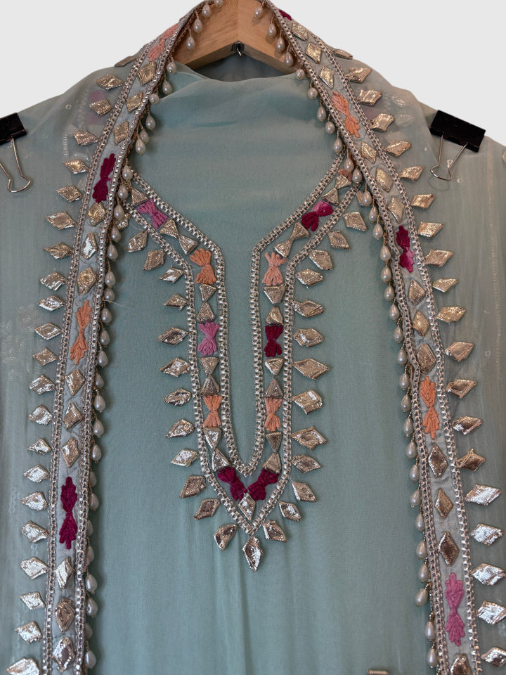 Afsana – Georgette Zari Gotta Embellished Suit DBPCX03
