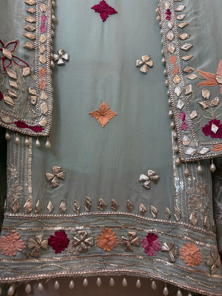 Afsana – Georgette Zari Gotta Embellished Suit DBPCX03
