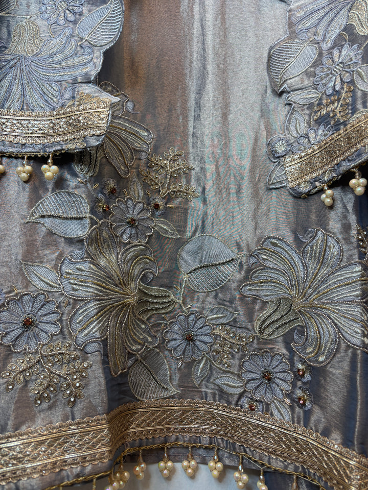 Zareen – Tissue Zari Embroidered Handwork Suit DBPU01