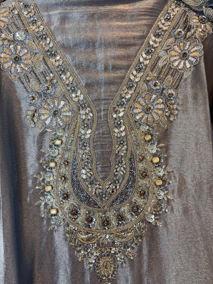 Zareen – Tissue Zari Embroidered Handwork Suit DBPU01