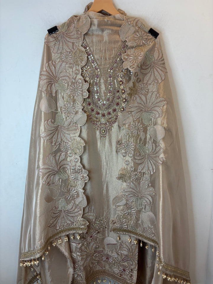 Zareen – Tissue Zari Embroidered Handwork Suit DBPU02