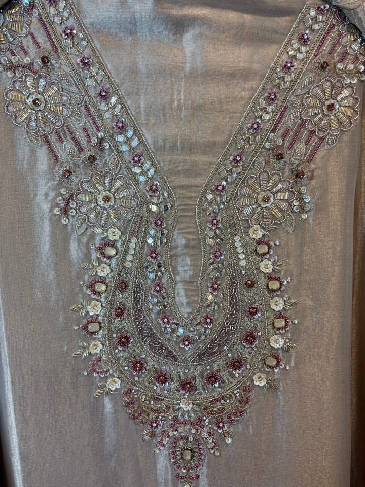 Zareen – Tissue Zari Embroidered Handwork Suit DBPU02