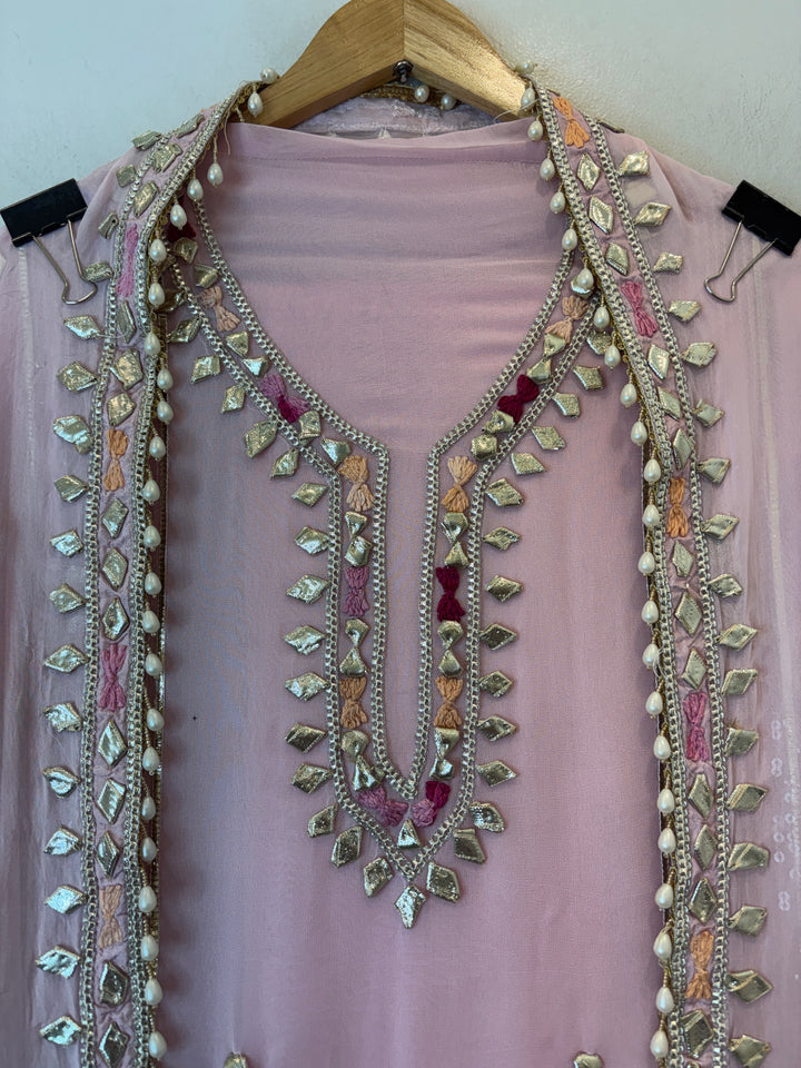 Afsana – Georgette Zari Gotta Embellished Suit DBPCX01