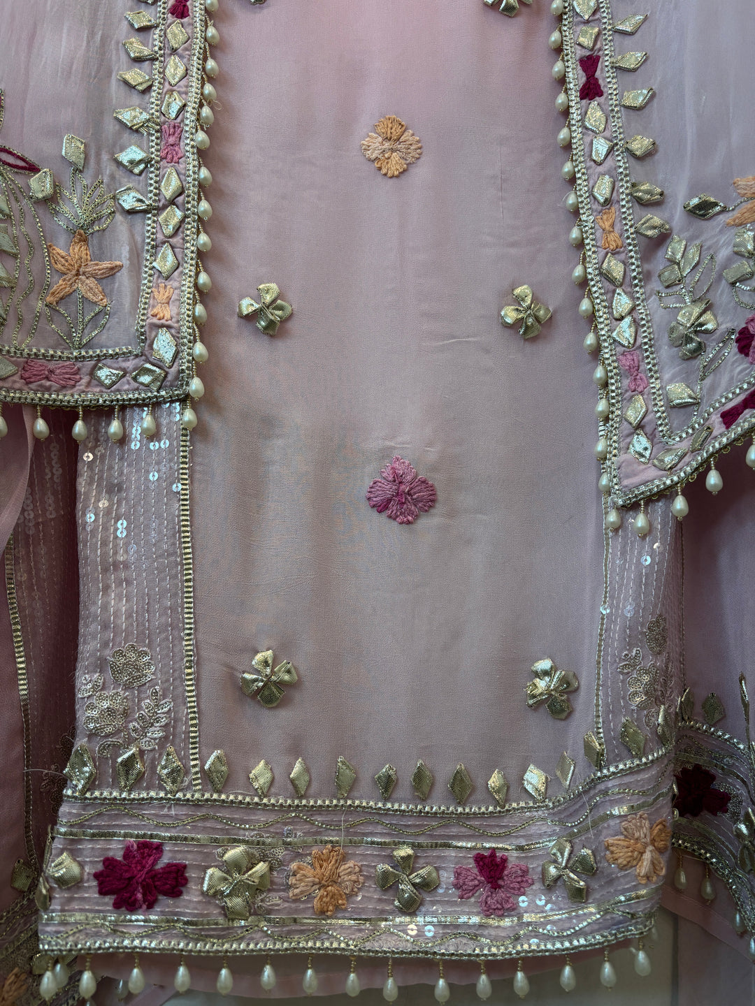 Afsana – Georgette Zari Gotta Embellished Suit DBPCX01