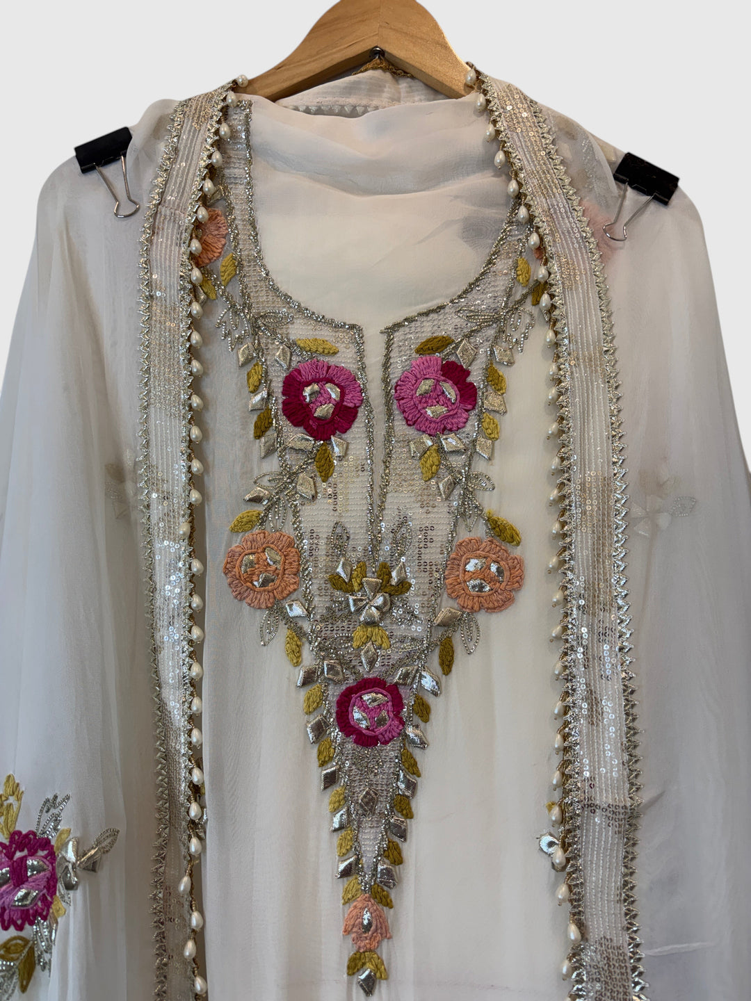 Afsana – Organza Zari Gotta Embellished Suit B20003